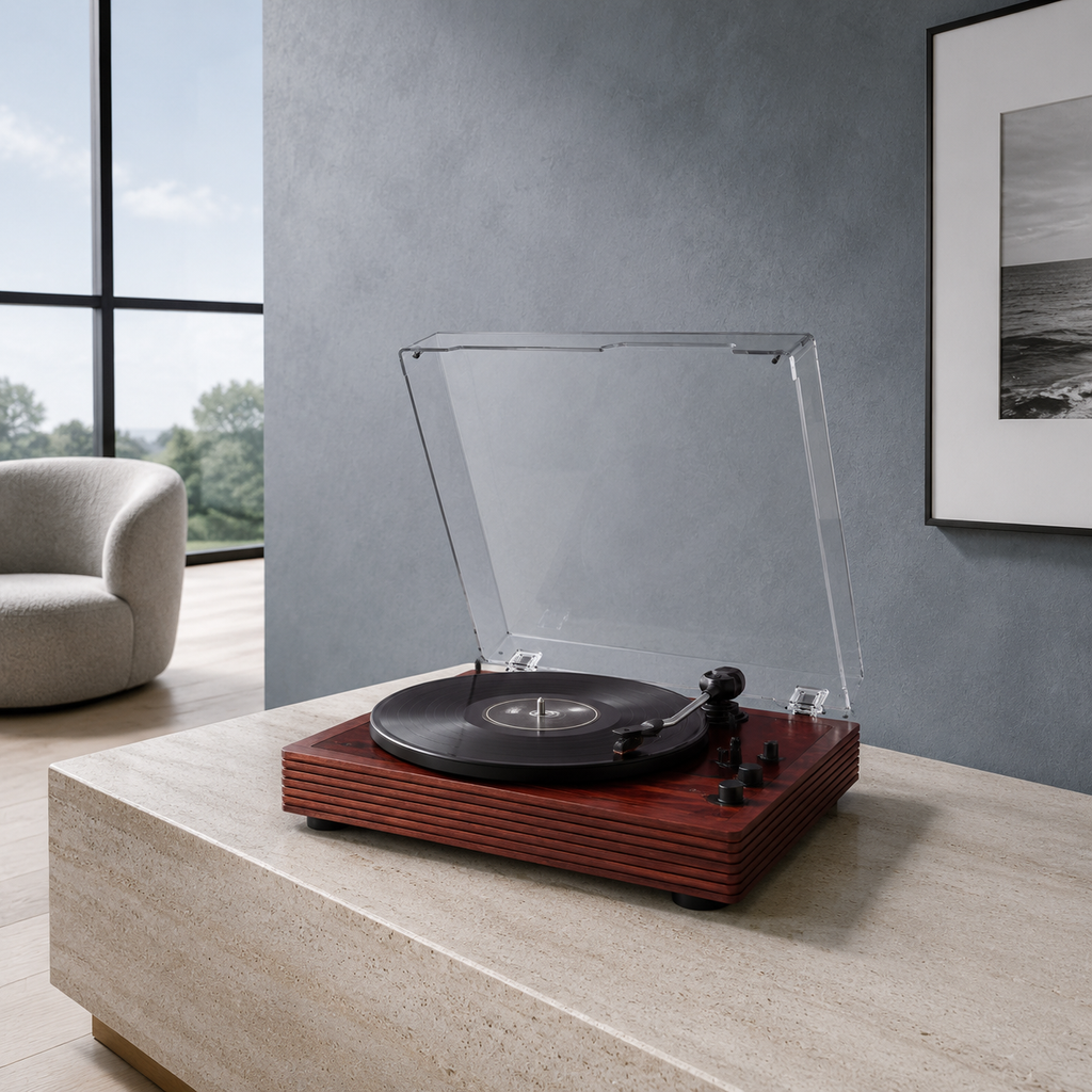 Tourne-disque rétro en bois RYLO